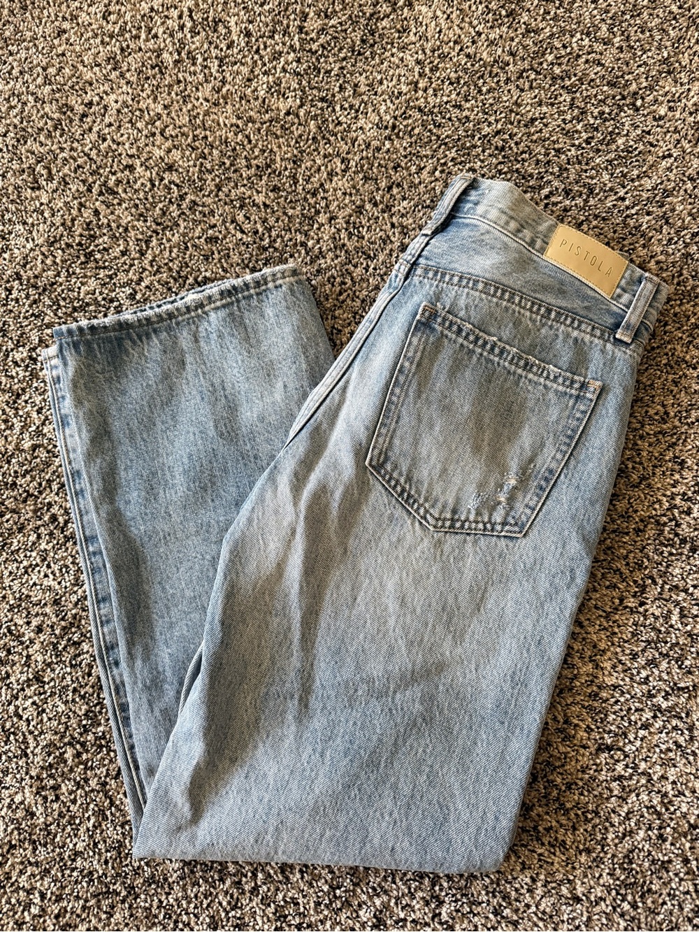 Women’s Pistola Bowed Light Blue Straight-Leg Jeans